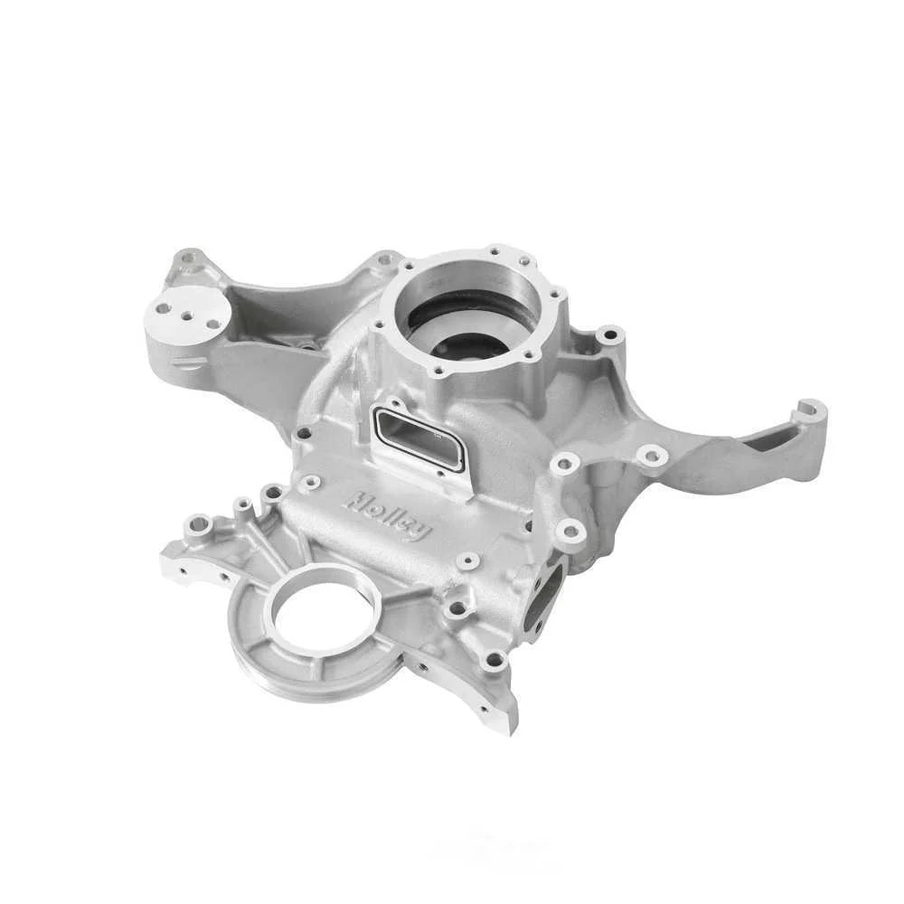 Holley Mid-Mount Complete Accessory Drive - Natural Finish 20-370 fits Ford Small Block - Back View
