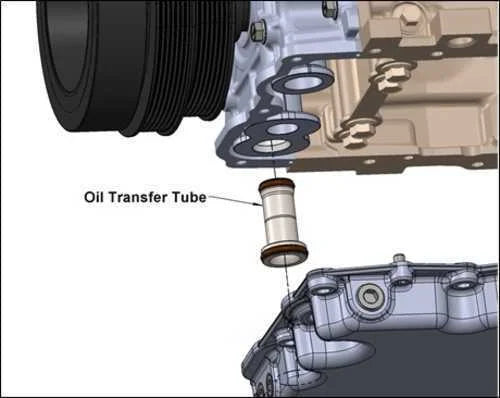 Holley Oil Transfer Tube 302-86 fits Ford Godzilla 7.3L - Back View