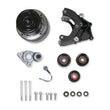 Load image into Gallery viewer, Holley Passenger's Side A/C Bracket - Includes R4 A/C Compressor, Tensioner, &amp; Pulleys 20-140BK - Side View