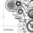 Load image into Gallery viewer, Holley Passenger's Side A/C Bracket - Includes R4 A/C Compressor, Tensioner, &amp; Pulleys 20-140BK - Dimension Reference