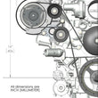 Load image into Gallery viewer, Holley Passenger's Side A/C Bracket - Includes R4 A/C Compressor, Tensioner, &amp; Pulleys - Dimension Reference