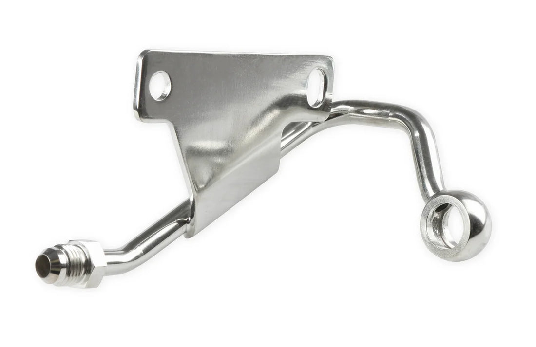 Holley Power Steering Hardline for Type II pumps - Side View