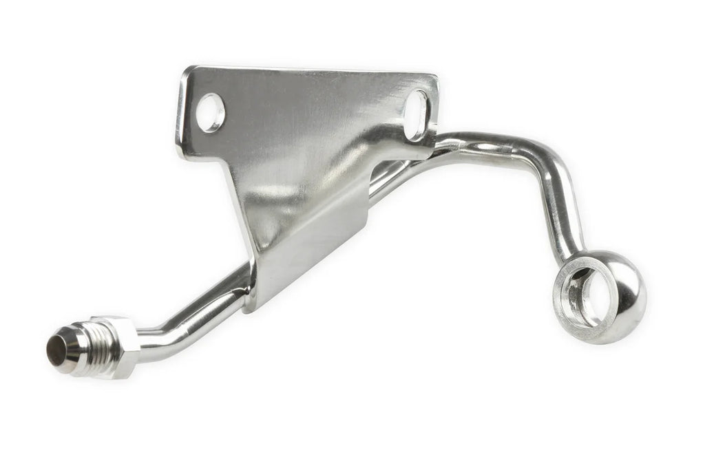 Holley Power Steering Hardline for Type II pumps - Side View