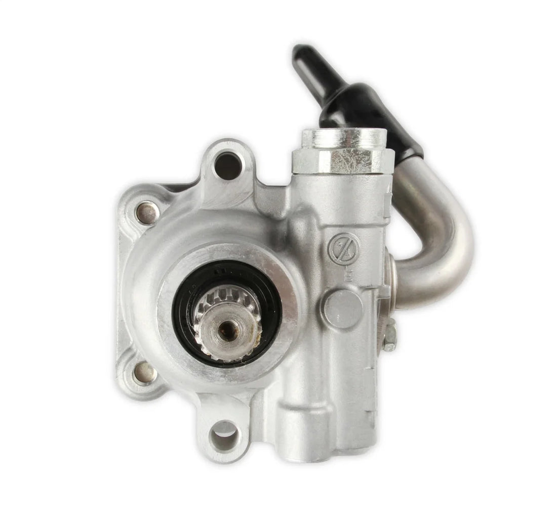 Holley Power Steering Pump Assembly, for LT4 Accessory Drive with splined shaft 198-103 - Back View