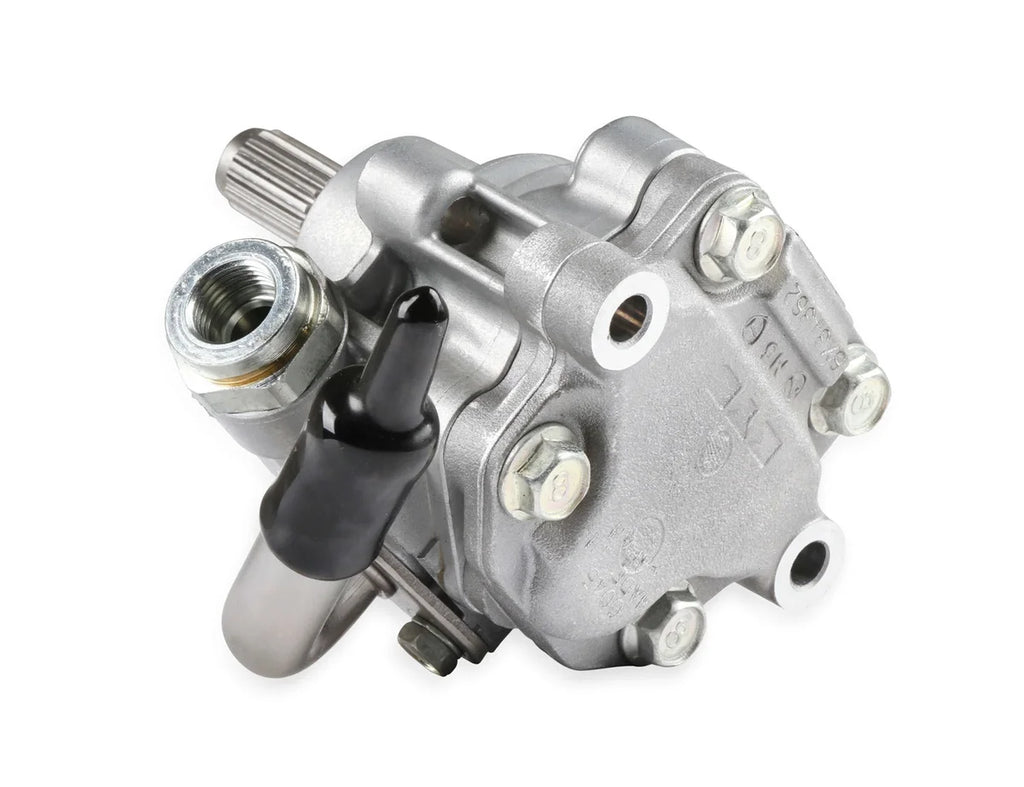 Holley Power Steering Pump Assembly, for LT4 Accessory Drive with splined shaft 198-103 - Installation View