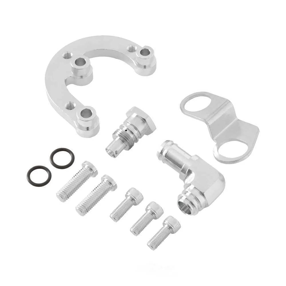 Holley Power Steering Pump Relocation Kit - SBF Mid-Mount Accessory Drive 97-436 - Side View