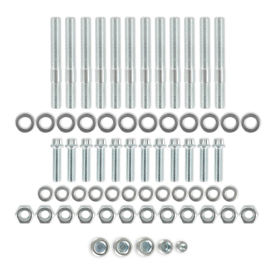 Holley REPLACEMENT HARDWARE Kit for SBF 302 Hi-Ram Manifold 300-252 - Side View