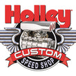 Load image into Gallery viewer, Holley Red, White, Black Holley Custom Speed Shop Logo Large 36-279 - Main Product View