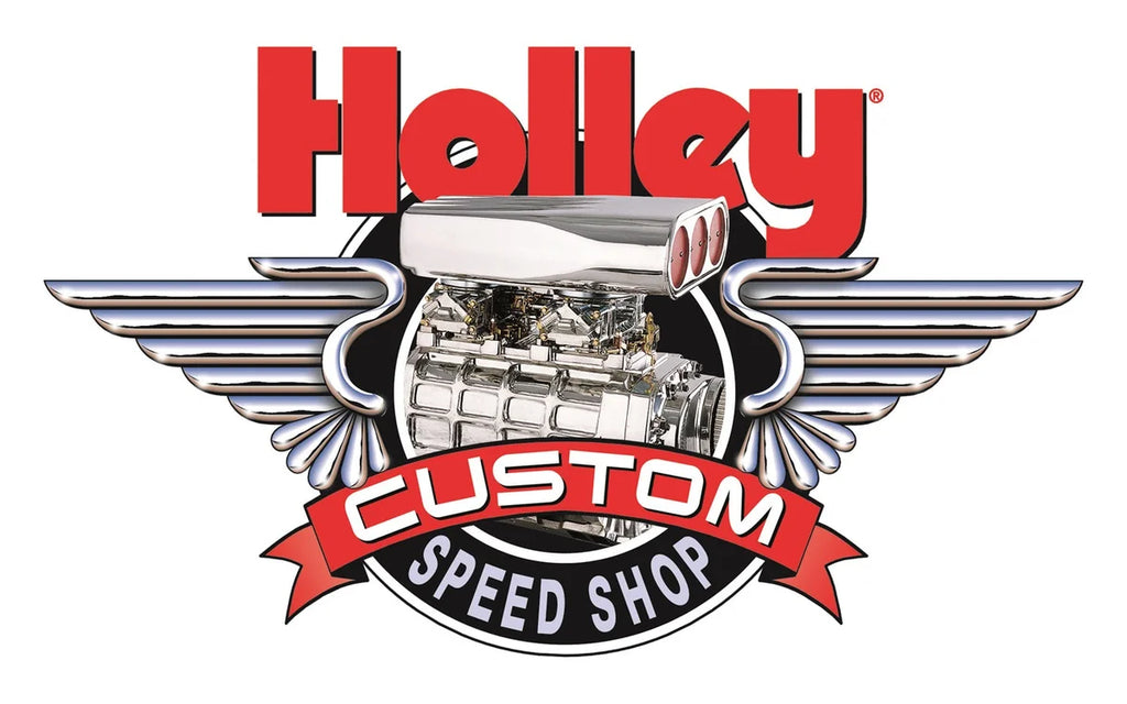 Holley Red, White, Black Holley Custom Speed Shop Logo Large 36-279 - Main Product View