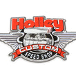 Load image into Gallery viewer, Holley Red, White, Black Holley Custom Speed Shop Logo Large 36-279 - Side View