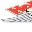 Load image into Gallery viewer, Holley Red, White, Black Holley Custom Speed Shop Logo Large 36-279 - Installation View