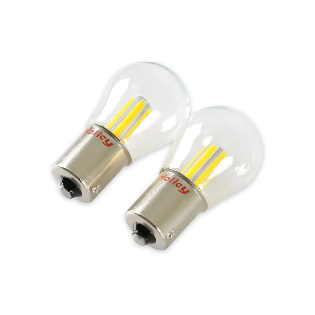 Holley RetroBright LED Bulbs - 1156 - Amber Retrobright - Back View