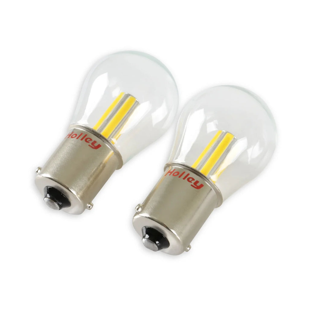 Holley RetroBright LED Bulbs - 1156 - Classic White Retrobright - Back View