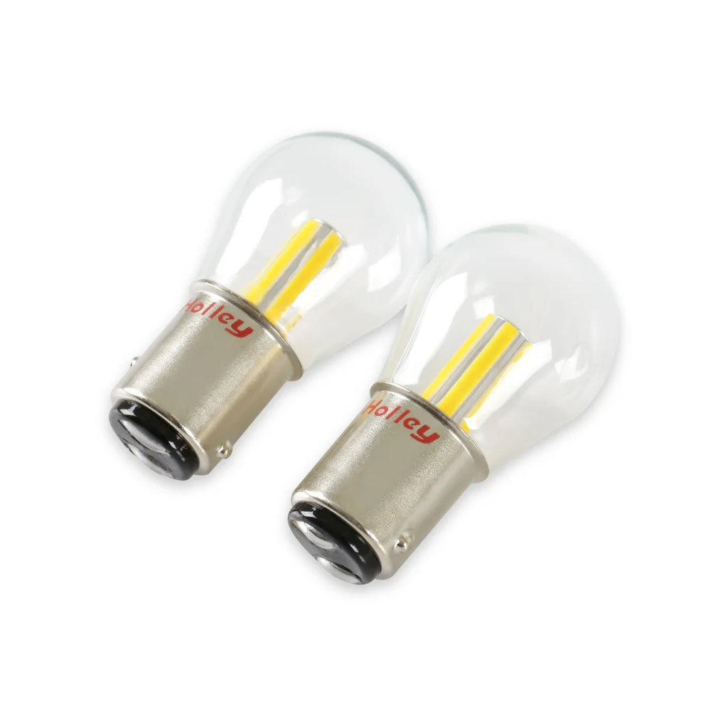 Holley RetroBright LED Bulbs - 1157 - Classic White Retrobright - Back View