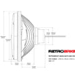 Load image into Gallery viewer, Holley RetroBright LED Forward Facing Light - Classic White (3000K) Retrobright - Dimension Reference