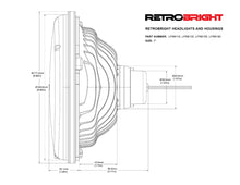 Load image into Gallery viewer, Holley RetroBright LED Forward Facing Light - Modern White (5700K) Retrobright - Dimension Reference