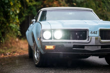 Load image into Gallery viewer, Holley RetroBright LED Forward Facing Light - Modern White(5700K) HIGH BEAM ONLY Retrobright - Installation View