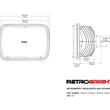 Load image into Gallery viewer, Holley RetroBright LED Forward Facing Light - Yellow Lens Retrobright - Dimension Reference