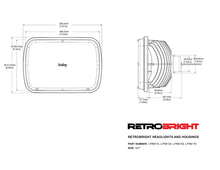 Load image into Gallery viewer, Holley RetroBright LED Forward Facing Light - Yellow Lens Retrobright - Dimension Reference
