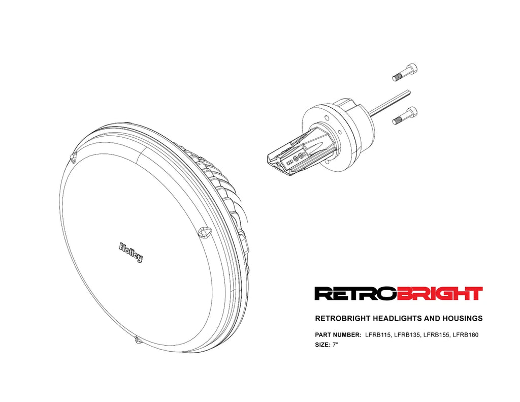 Holley RetroBright LED Forward Facing Light - Yellow Lens Retrobright - Additional View 8