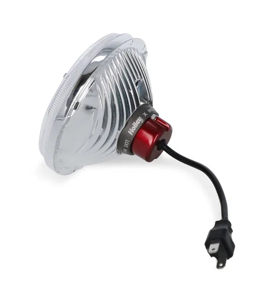 Holley RetroBright LED Forward Light - Classic White (3000K) HIGH-BEAM ONLY Retrobright - Back View