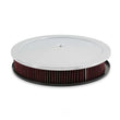 Load image into Gallery viewer, Holley RetroFilter Drive-By-Wire Air Cleaner - 16-Inch Diameter - Chrome 120-500 - Back View