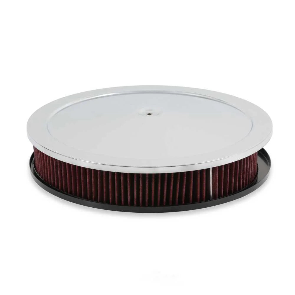 Holley RetroFilter Drive-By-Wire Air Cleaner - 16-Inch Diameter - Chrome 120-500 - Back View