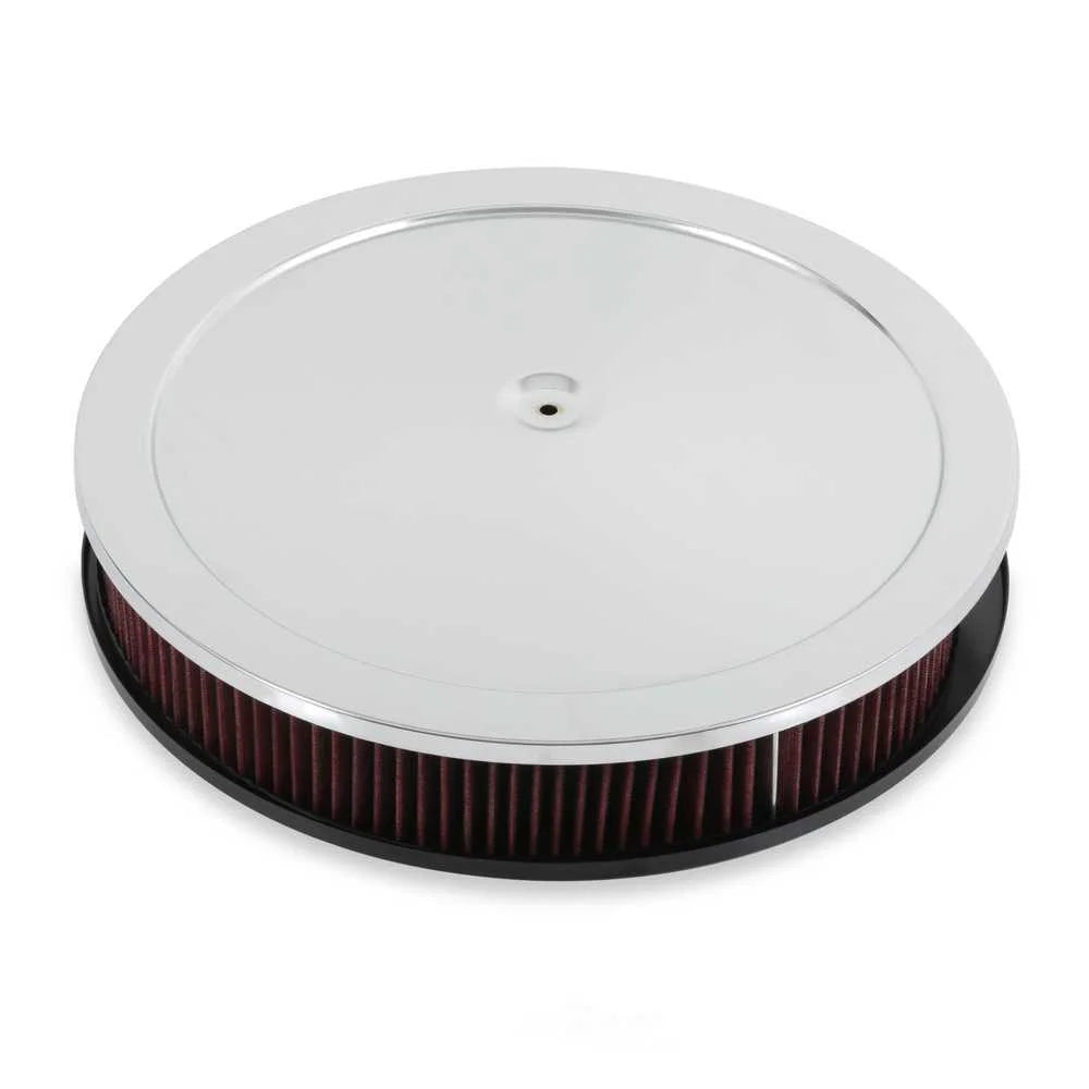 Holley RetroFilter Drive-By-Wire Air Cleaner - 16-Inch Diameter - Chrome 120-500 - Installation View