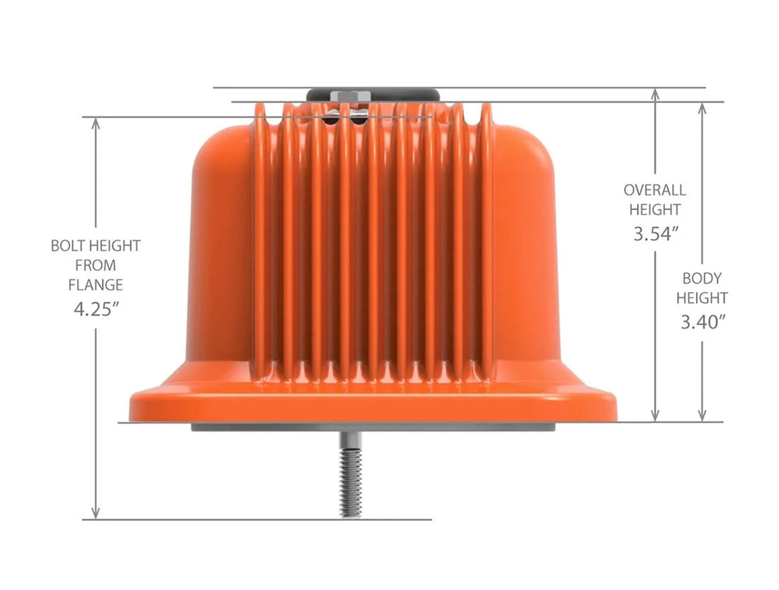 Holley - SBC - Center Bolt - Factory Orange Machined 241-249 - Side View
