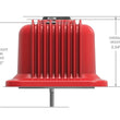 Load image into Gallery viewer, Holley - SBC - Center Bolt - Gloss Red Machined 241-250 - Side View