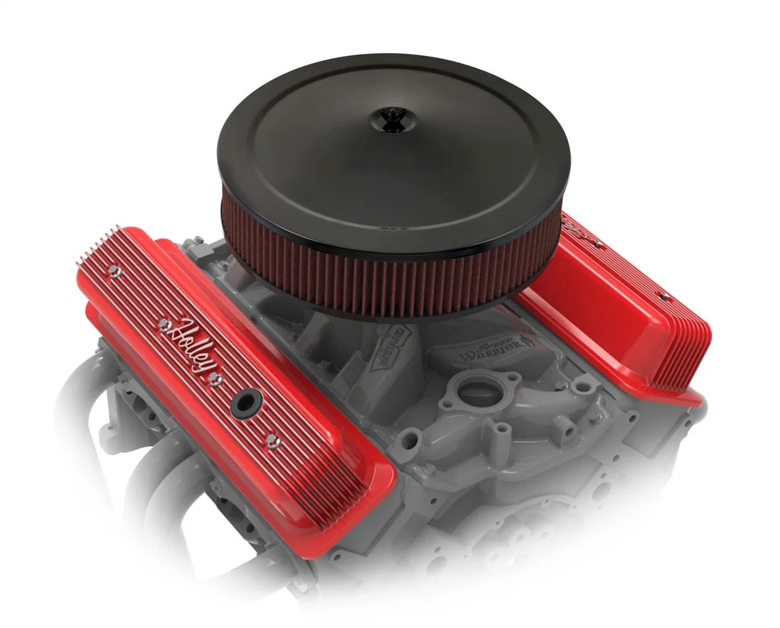 Holley - SBC - Center Bolt - Gloss Red Machined 241-250 - Detail View
