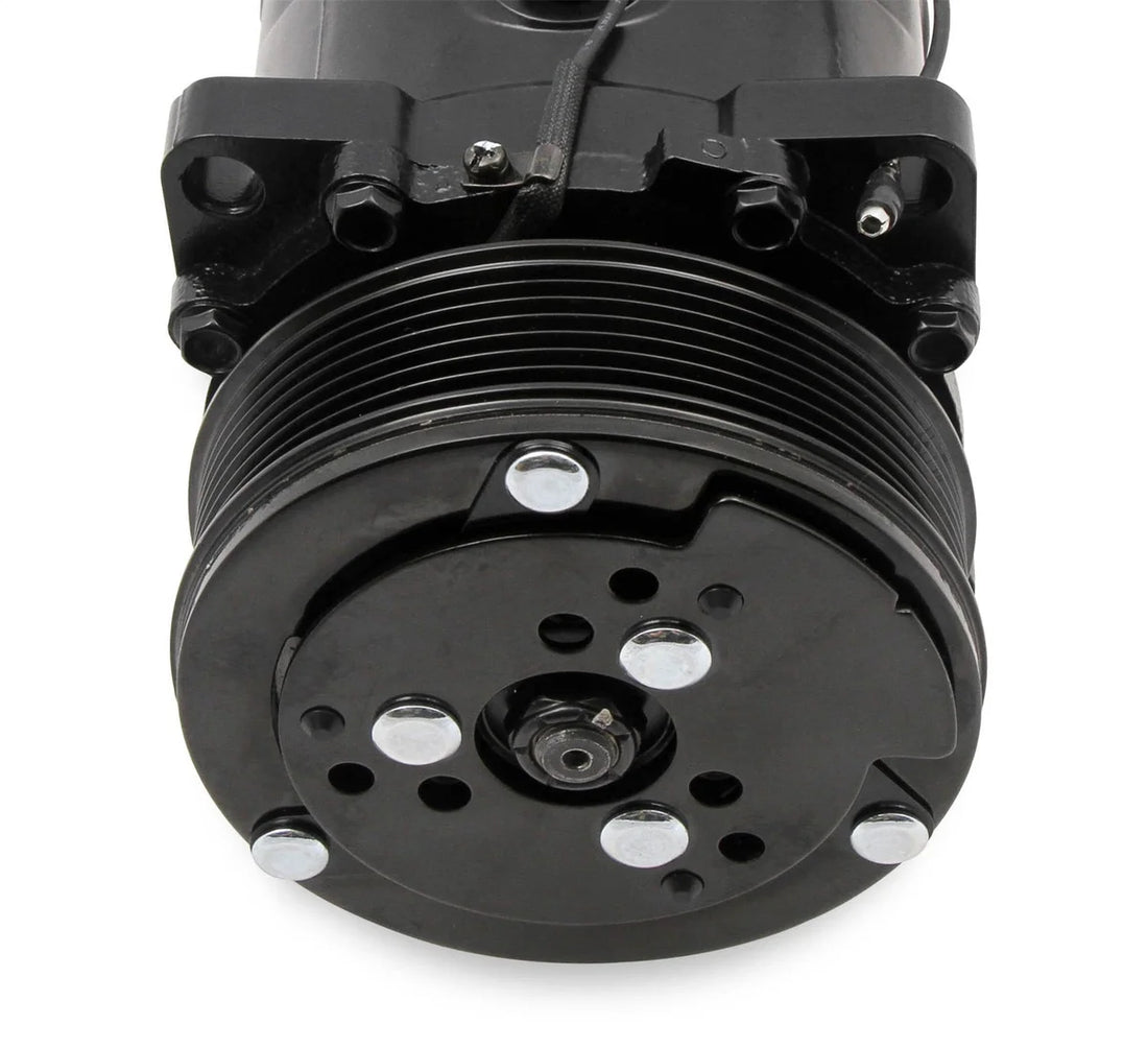 Holley SD508 A/C Compressor Black 199-103 - Detail View