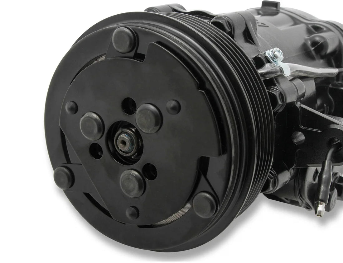 Holley SD7 A/C Compressor Black 199-104 - Detail View