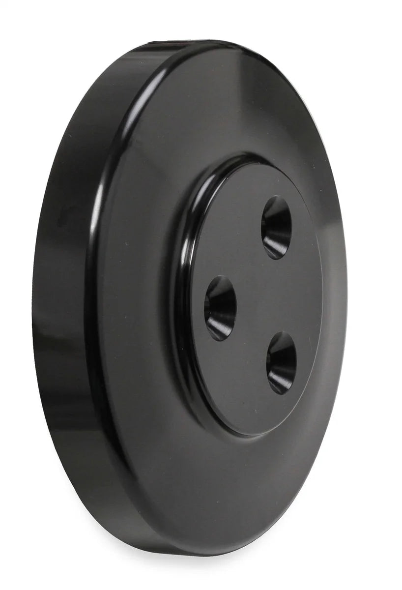 Holley SD7 Compressor Pulley Cover Black 97-185 - Detail View
