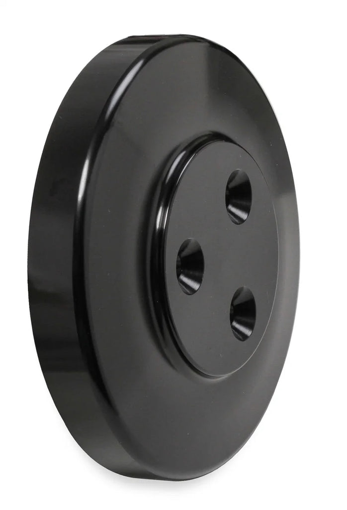 Holley SD7 Compressor Pulley Cover Black 97-185 - Detail View