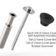 Load image into Gallery viewer, Holley Service Part, Mounting Hardware Set (x8) for Holley Tall LS Valve Covers 561-134 - Side View
