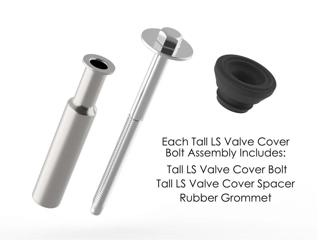 Holley Service Part, Mounting Hardware Set (x8) for Holley Tall LS Valve Covers 561-134 - Side View