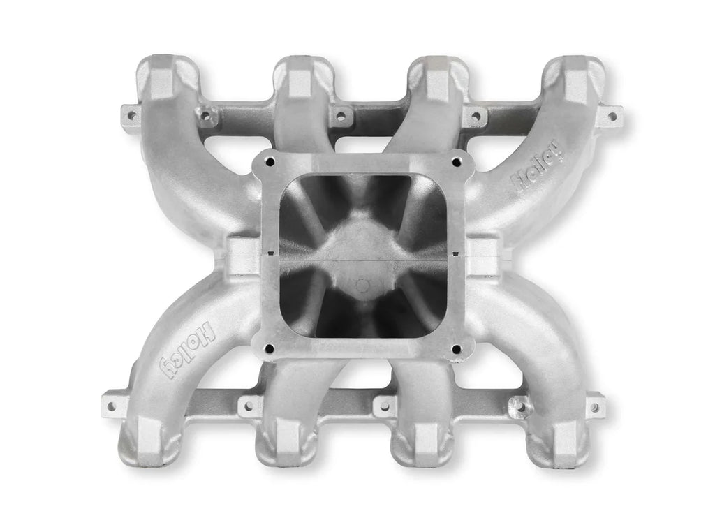 Holley Single Plane 4500 Carbureted Split-Design Race Intake Manifold - GM LS1/LS2/LS6 300-295 - Back View