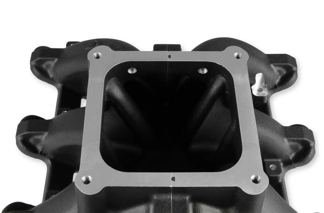 Holley Single Plane 4500 Carbureted Split-Design Race Intake Manifold - GM LS1/LS2/LS6 300-295BK - Additional View 6