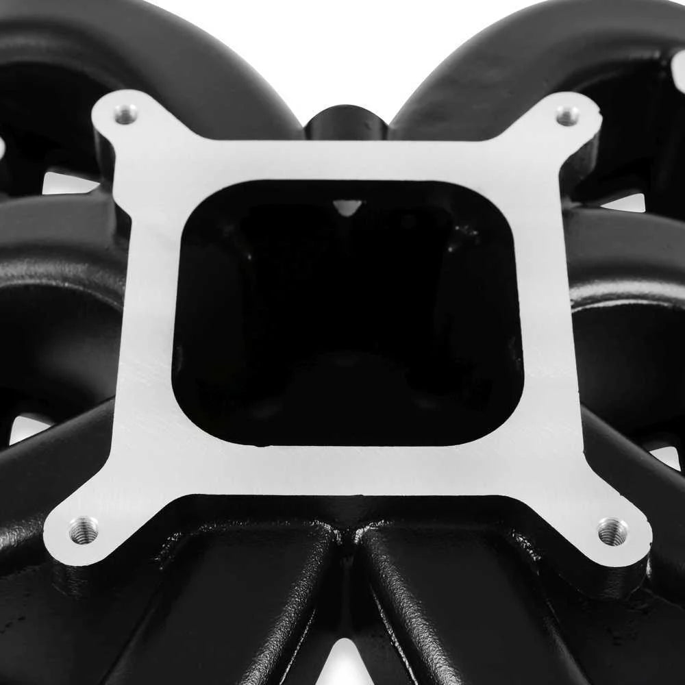 Holley Single Plane Intake - Black 300-132BK fits GM LS1 / LS2 / LS6 - Side View