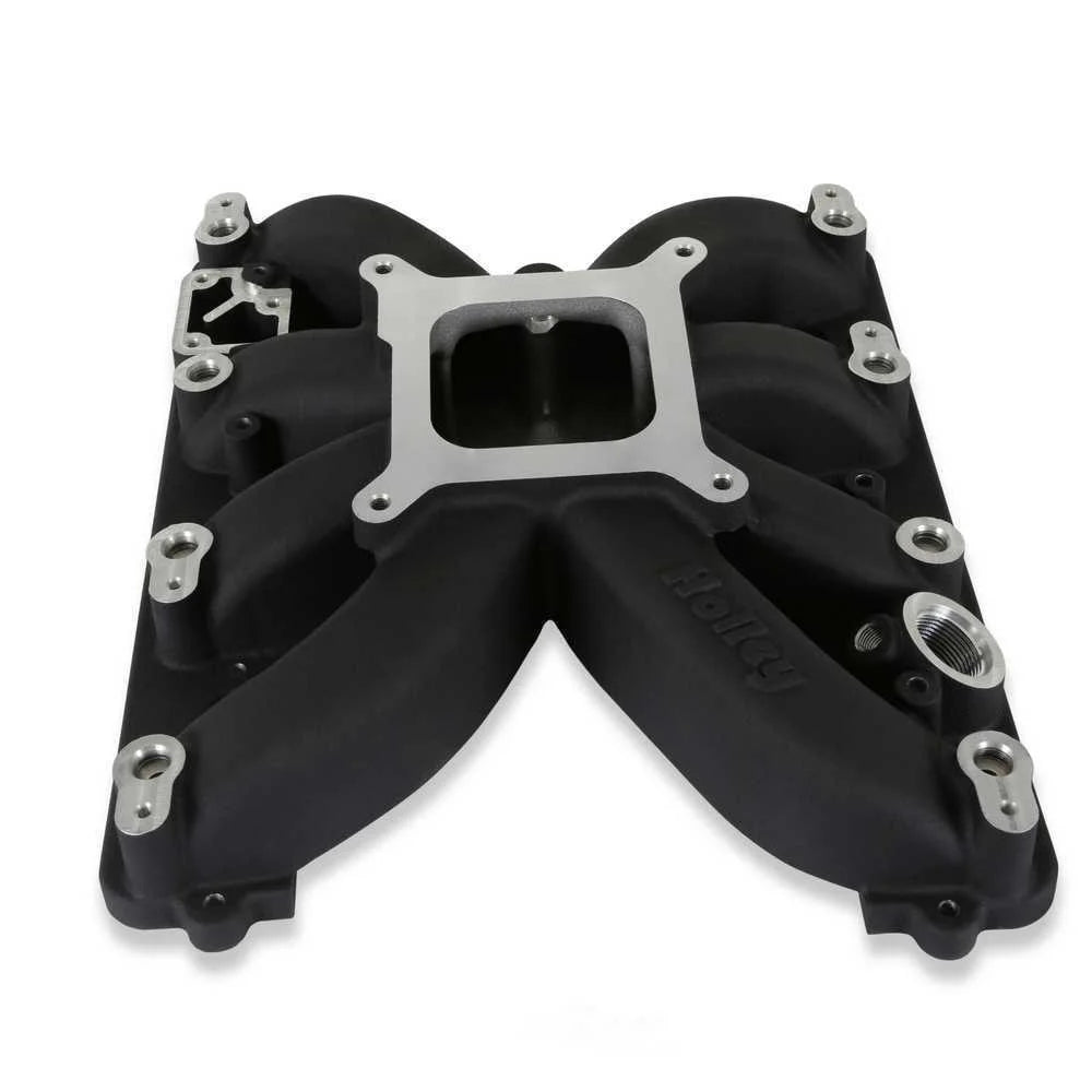 Holley Single Plane Intake Manifold for Gen III , EFI Black 300-930BK fits Hemi - Installation View