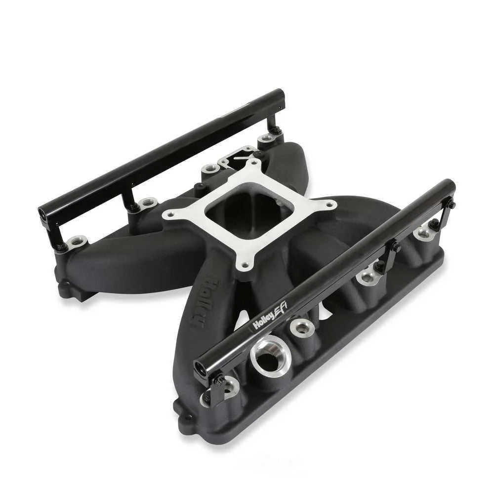 Holley Single Plane Intake Manifold for Gen III , EFI Black 300-930BK fits Hemi - Additional View 6