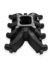 Load image into Gallery viewer, Holley Single Plane Split-Design Race Intake Manifold - Black 300-256BK fits GM LS1 / LS2 / LS6 - Installation View