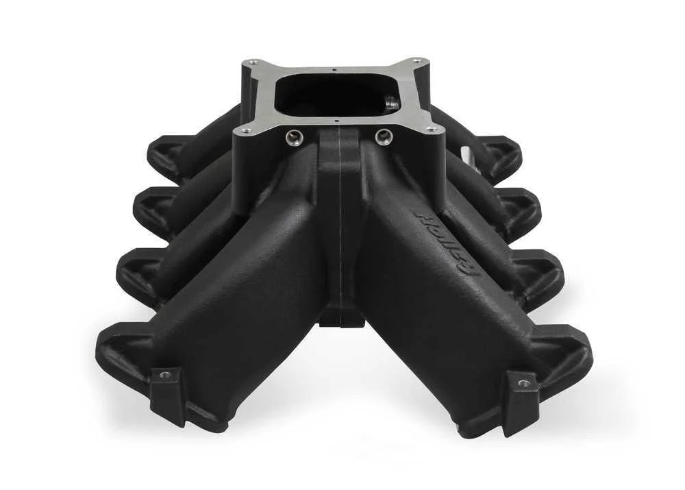Holley Single Plane Split-Design Race Intake Manifold - Black 300-256BK fits GM LS1 / LS2 / LS6 - Additional View 5