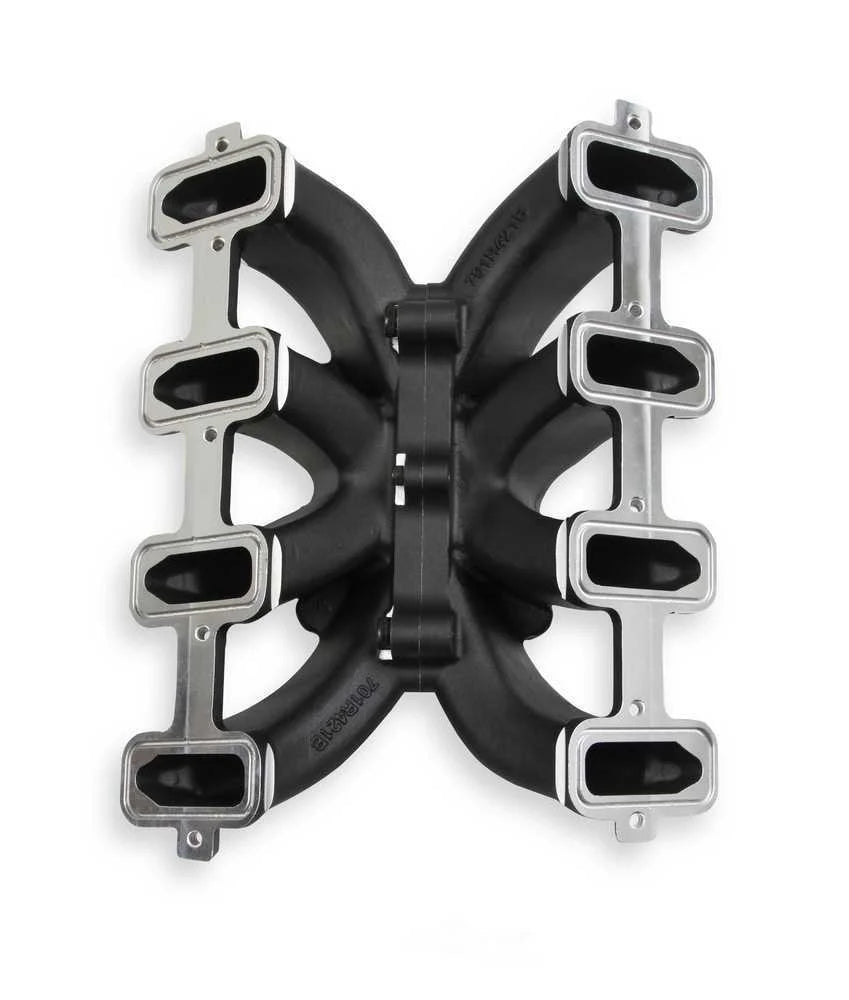 Holley Single Plane Split-Design Race Intake Manifold - Black 300-256BK fits GM LS1 / LS2 / LS6 - Additional View 6