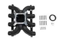 Load image into Gallery viewer, Holley Single Plane Split-Design Race Intake Manifold - Black 300-256BK fits GM LS1 / LS2 / LS6 - Additional View 7