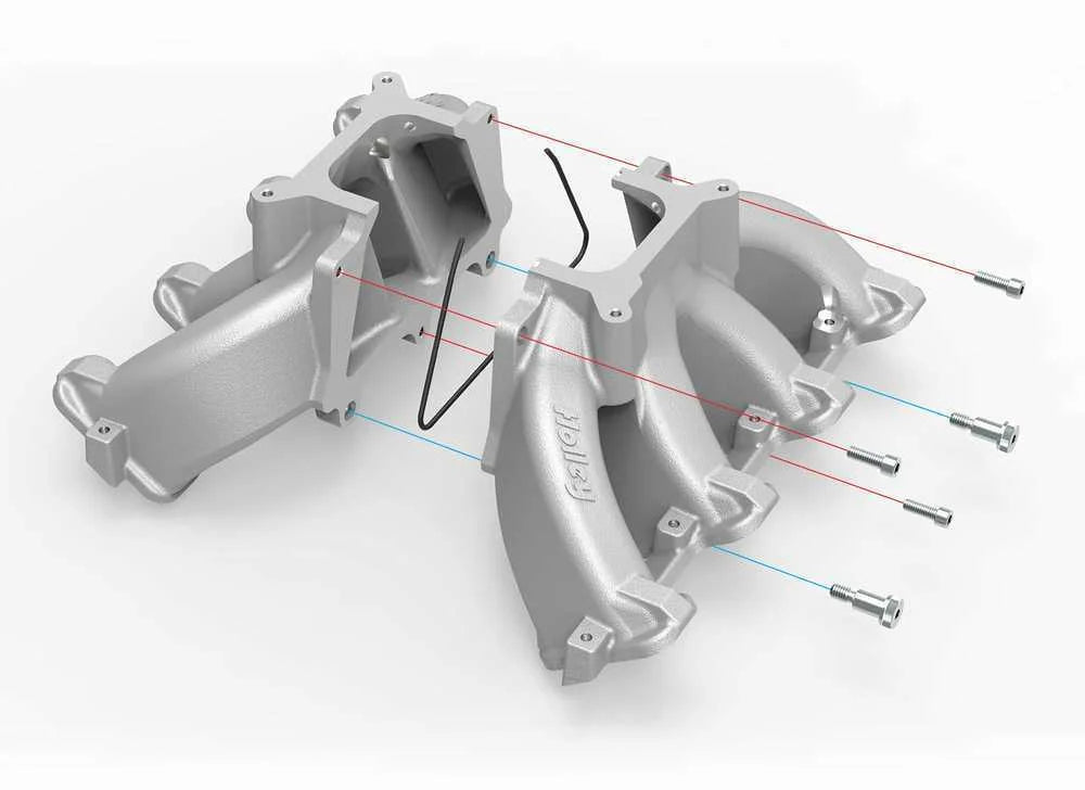 Holley Single Plane Split-Design Race Intake Manifold - Black 300-256BK fits GM LS1 / LS2 / LS6 - Additional View 10