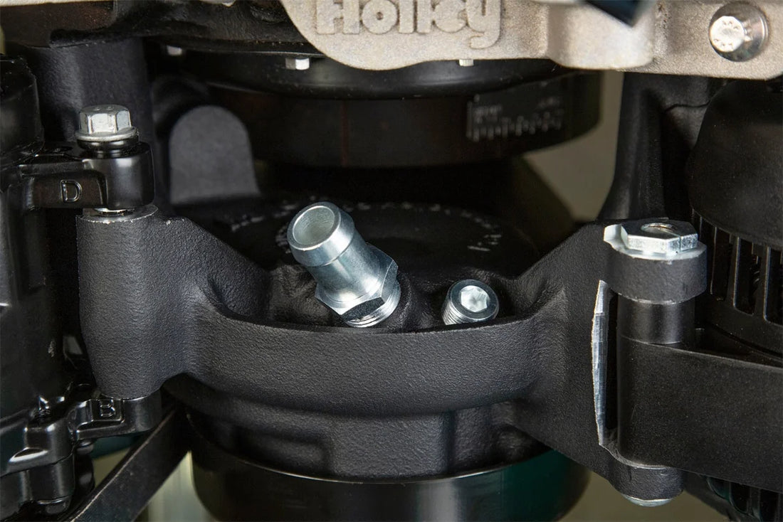 Holley Small Block Chevy Mid-Mount Complete Accessory System- Black Finish 20-240BK - Additional View 7