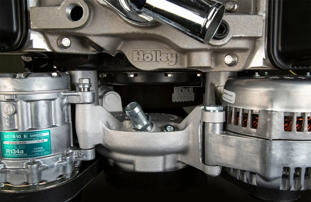Holley Small Block Chevy Mid-Mount Complete Accessory System- Natural Finish 20-240 - Additional View 7