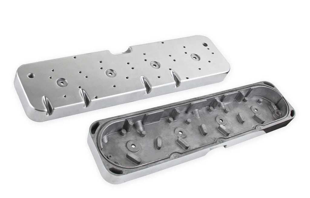 Holley Small Block Chevy to LS - Polished Finish 241-296 - Side View